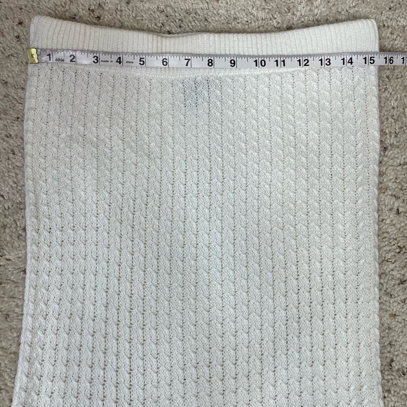 ASOS Women’s Crochet Knit Bodycon Pull-On Unlined Maxi Skirt Ivory Size 8 - Picture 9 of 12